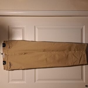 Zara taned denim stretch jean Size 4 Petite with stretch Classic khaki Brown